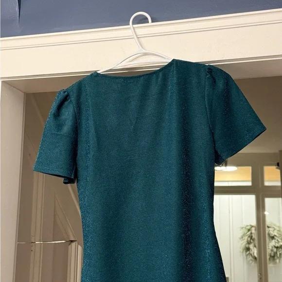 APRICOT Teal Asymmetrical Dress - Picture 5 of 8